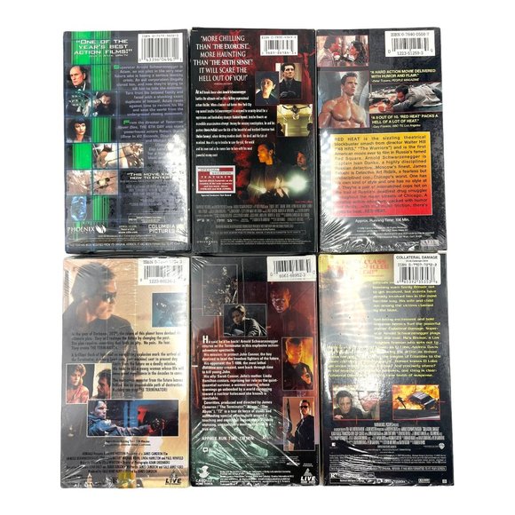 Arnold Schwarzenegger VHS Lot of 6 Terminator End of Days Collateral Damage more - Picture 2 of 6